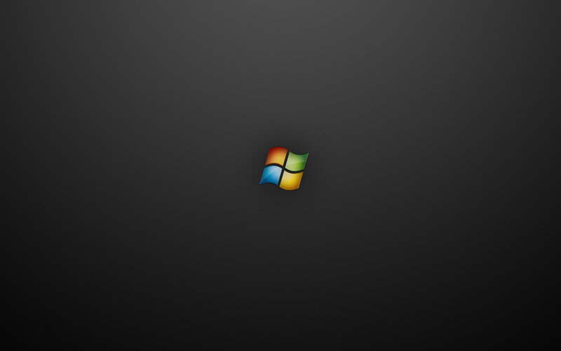 Windows logo on dark background