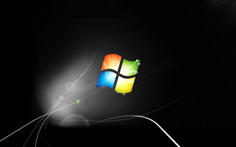 Windows logo on dark background