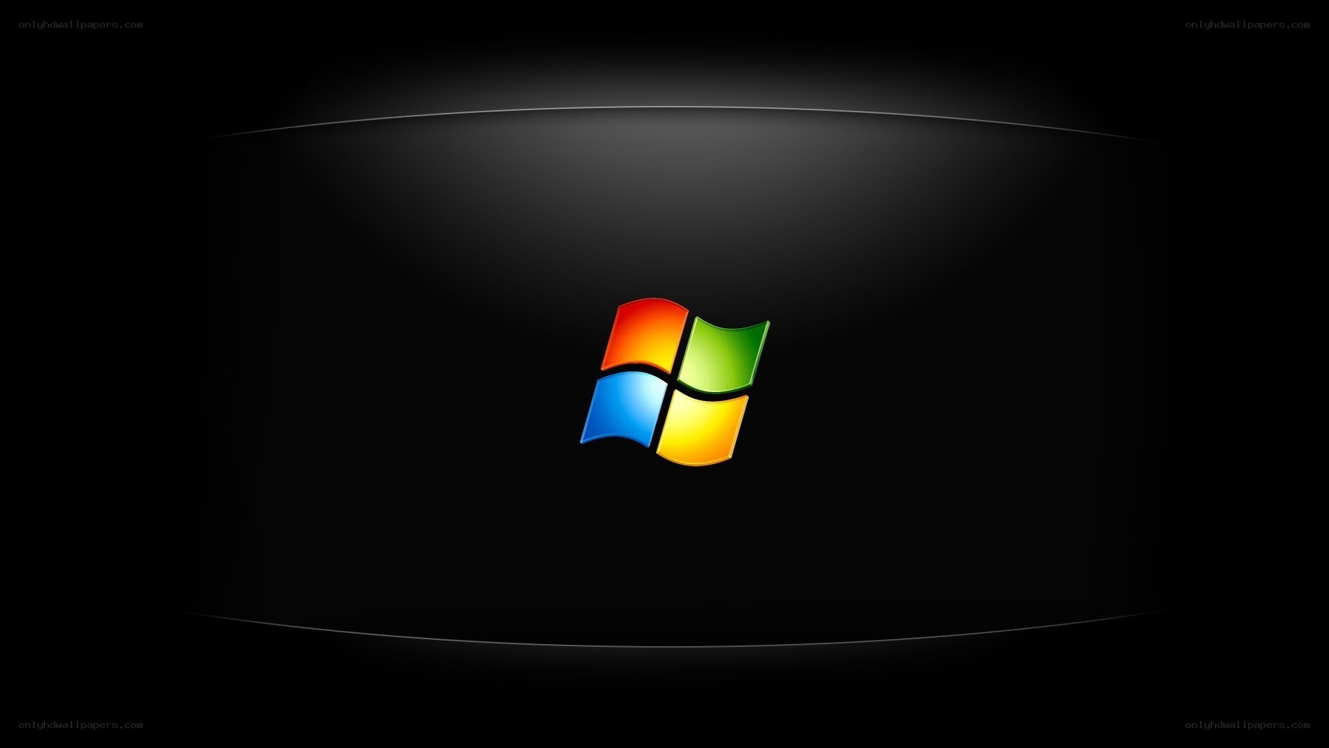Windows logo on dark background