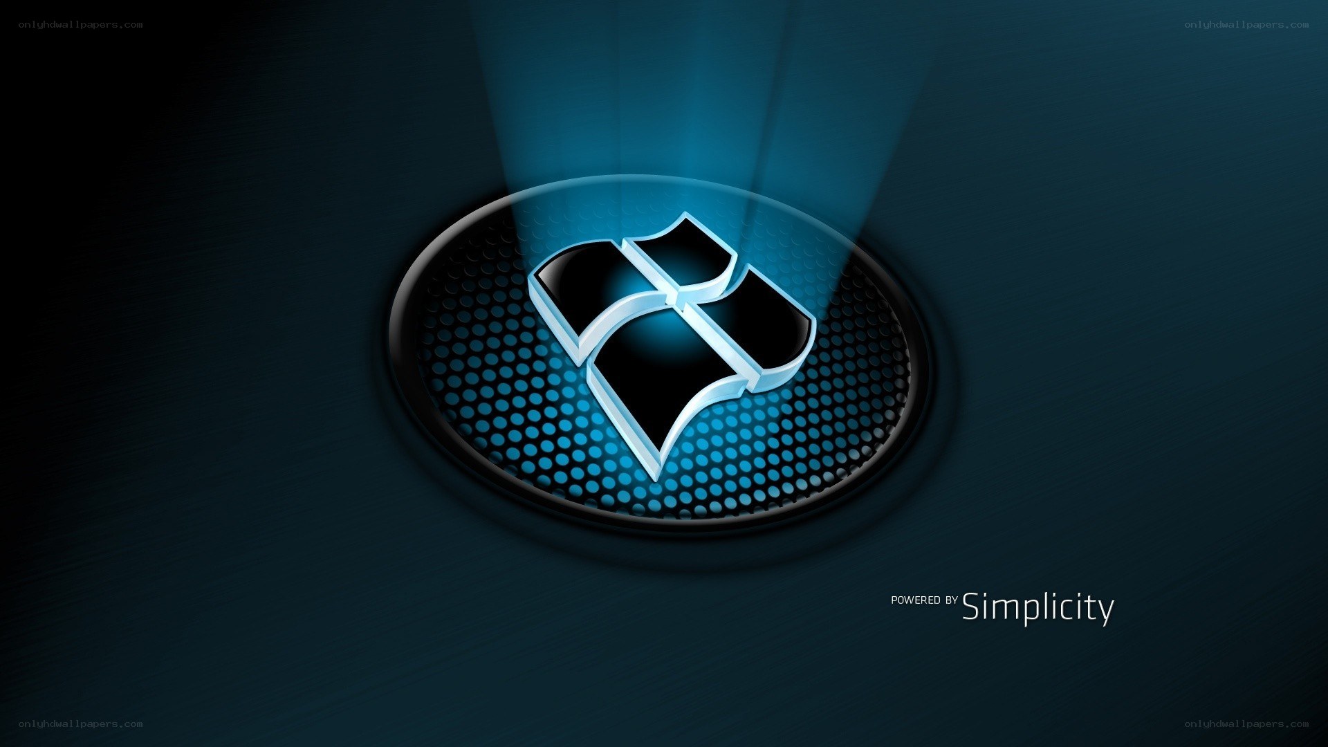Windows logo on dark background