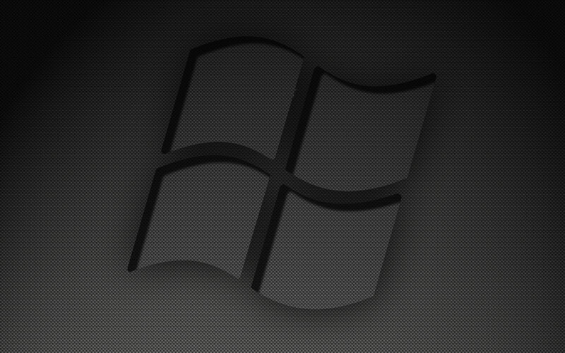 Windows logo on dark background