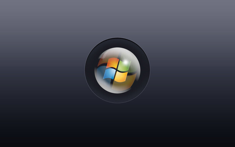 Windows logo on dark background