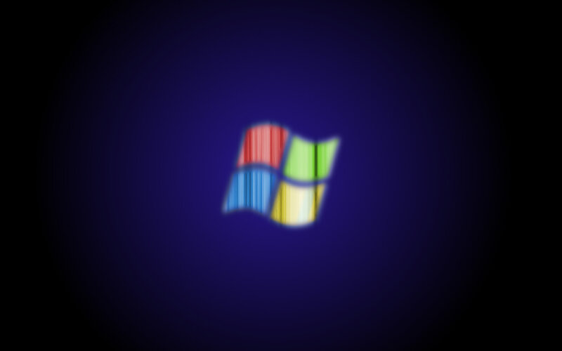 Windows logo on dark background