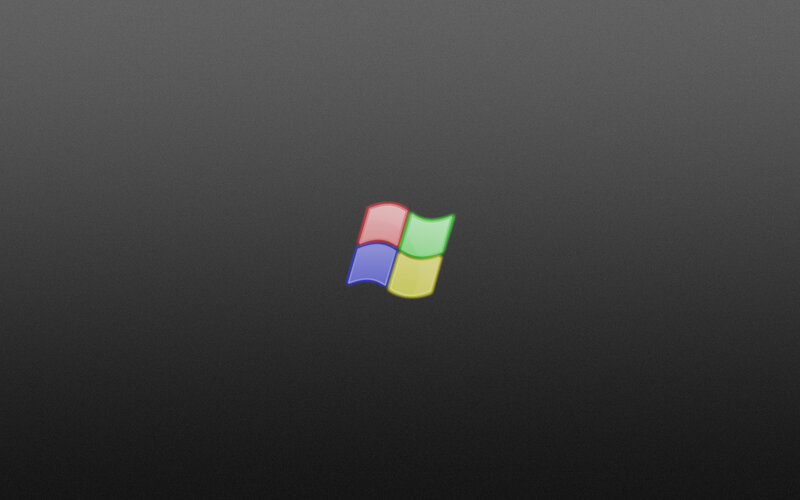 Windows logo on dark background