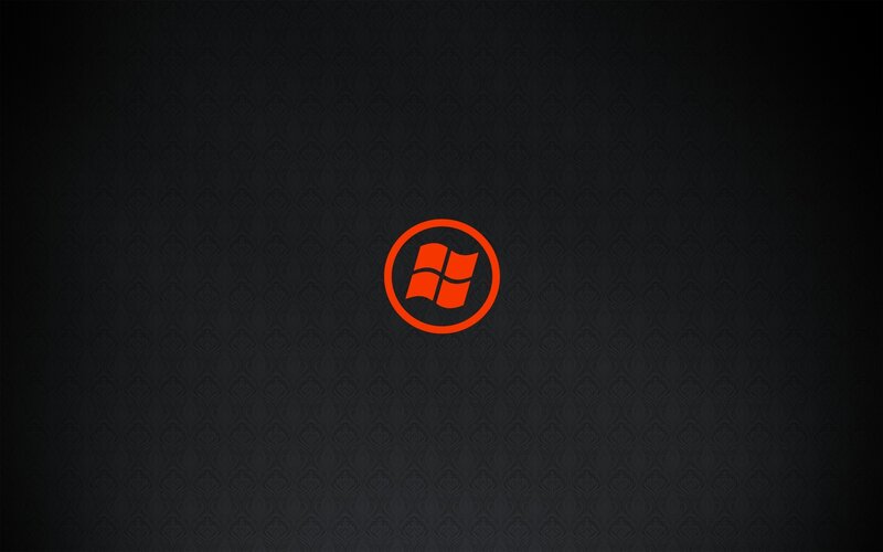 Windows logo on dark background