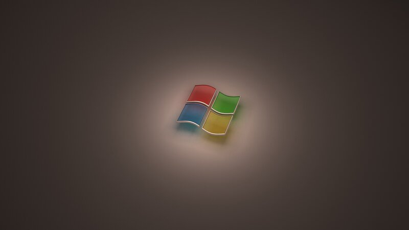 Windows logo on dark background