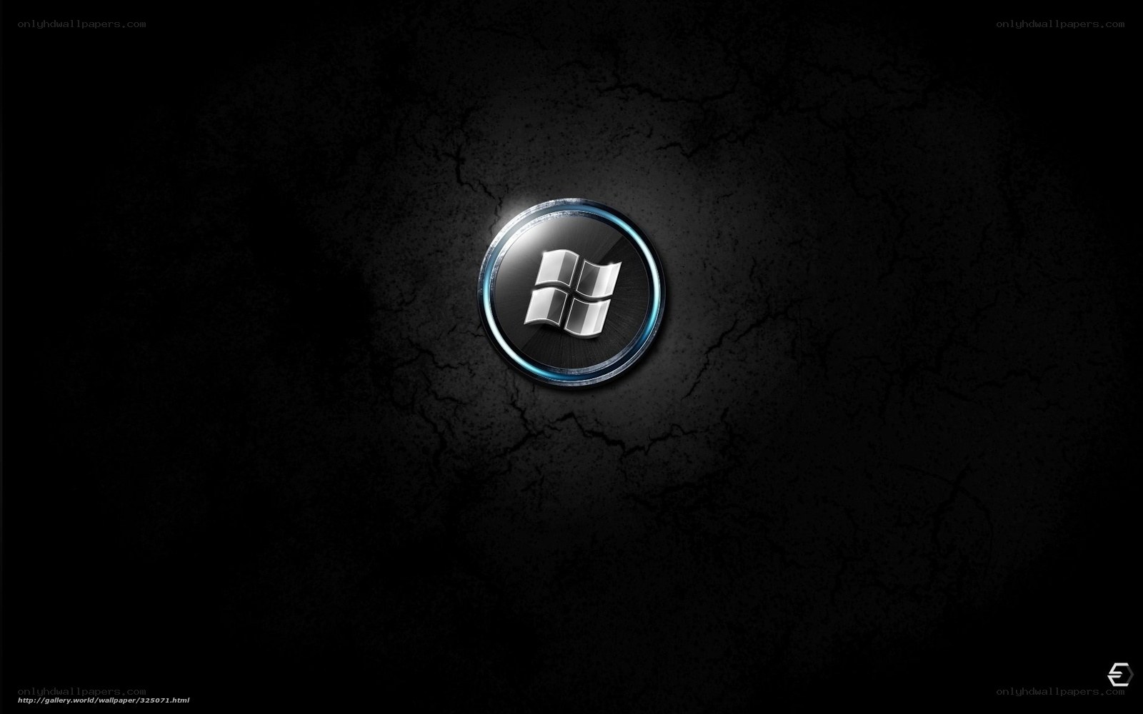 Windows logo on dark background