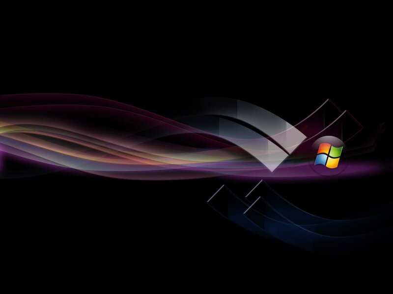 Windows Logo on Dark Background — Black, Dark, Sleek, Digital Art