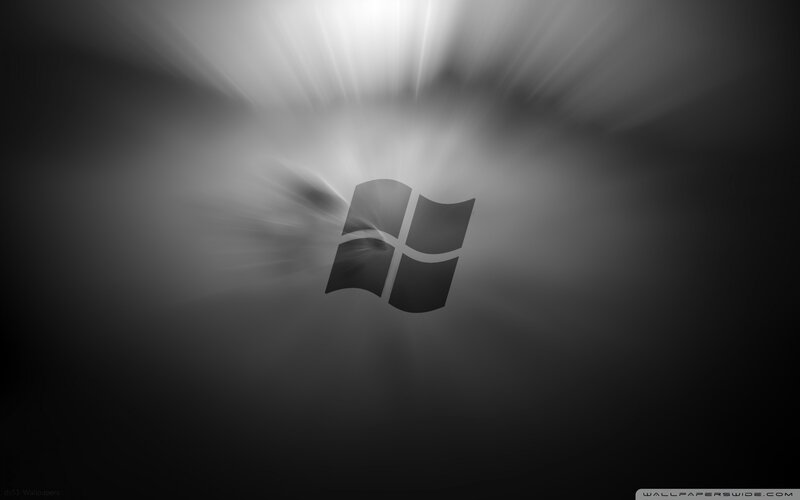 Windows Logo on Dark Background — Black, Dramatic, Digital Art