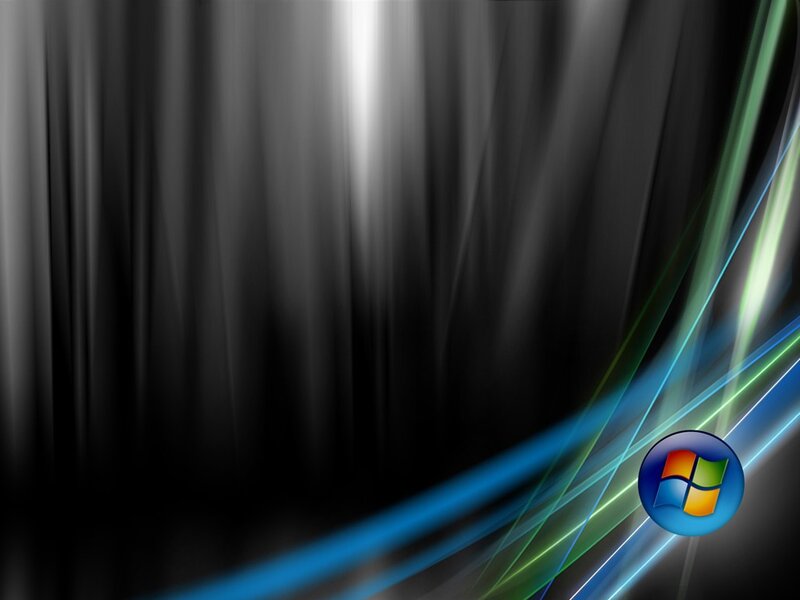 Windows Logo on Dark Background — Black, Dynamic