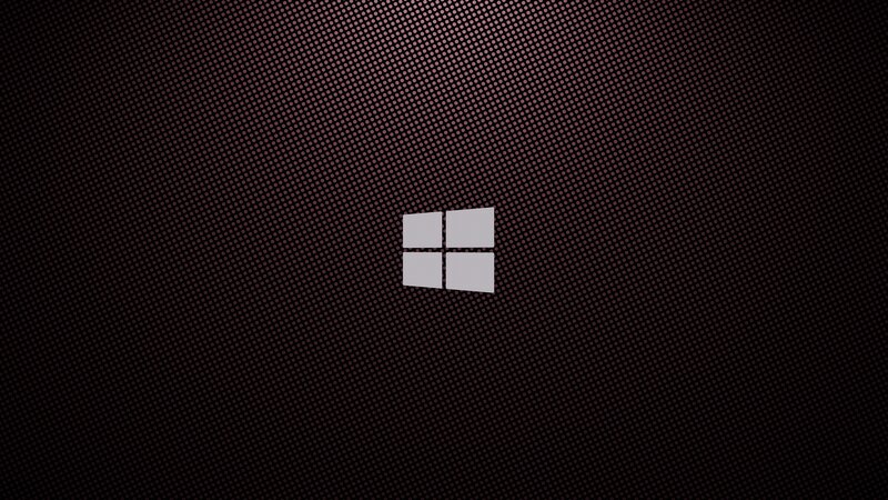 Windows Logo on Dark Background — Black, Minimalist, Digital Art, Mesh Pattern