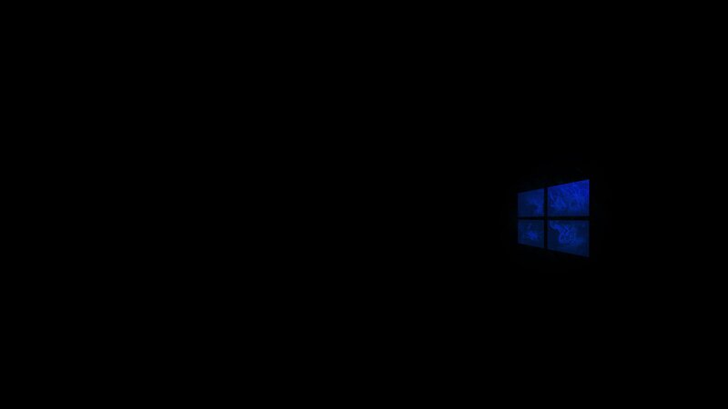 Windows Logo on Dark Background — Black, Minimalist, Night