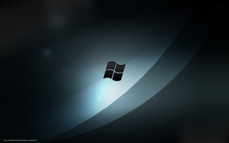 Windows Logo on Dark Background — Black, Minimalist