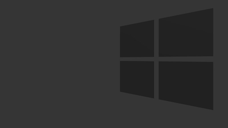 Windows Logo on Dark Background — Black, Minimalist, Vector Art