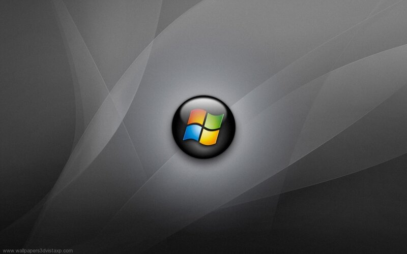 Windows Logo on Dark Background — Gray, Minimalist, Digital Art