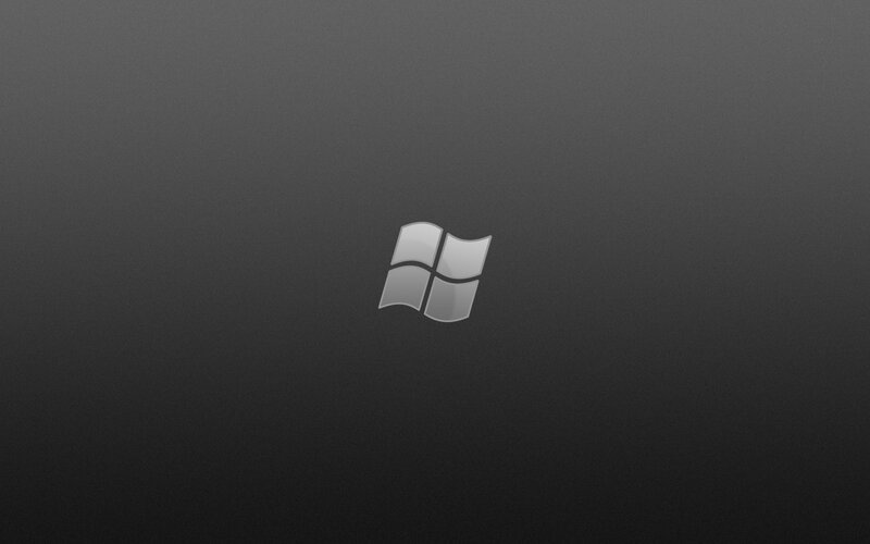 Windows Logo on Dark Background — Gray, Neutral