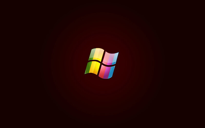 Windows Logo on Dark Background — Minimalist, Digital Art