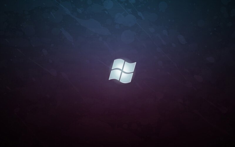 Windows Logo on Dark Background — Purple, Dark, Minimalist
