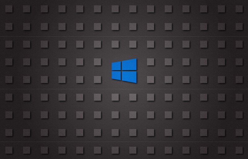 Windows logo on dark grid