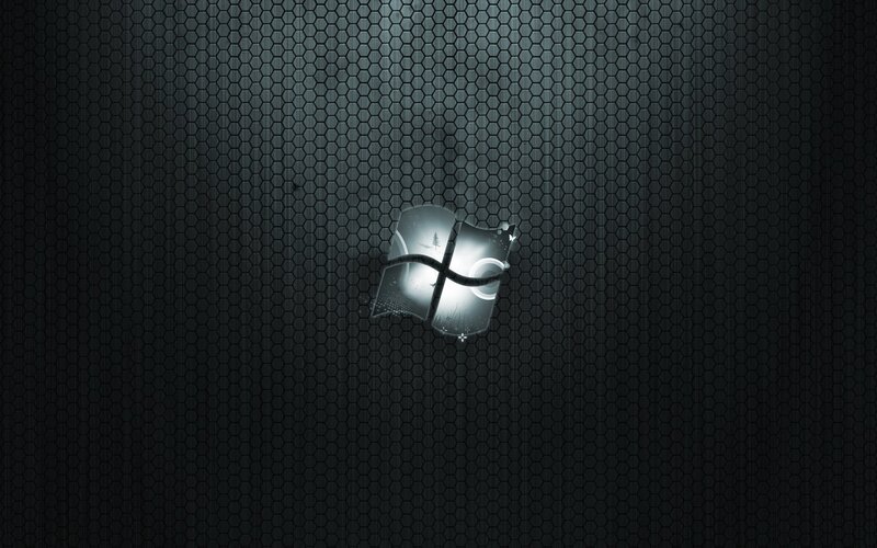 Windows logo on dark mesh
