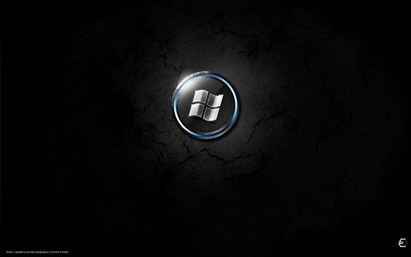 Windows Logo on Dark Surface — Black, Dark, Dramatic, Digital Art