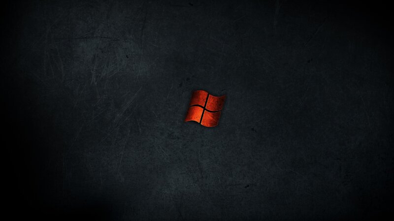 Windows Logo on Dark Surface — Black, Dramatic, Digital Art, Dark Background