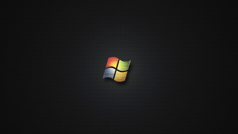 Windows logo on dark textured background