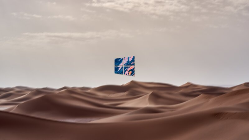 Windows Logo on Desert
