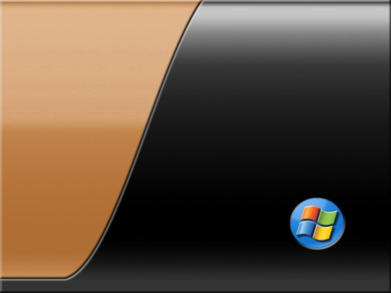 Windows Logo on Desktop — Black