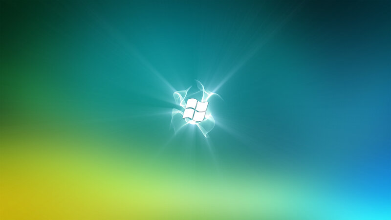 Windows logo on gradient background