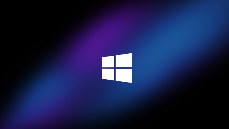 Windows Logo on Gradient — Blue, Minimalist