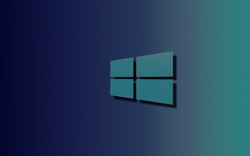 Windows Logo on Gradient — Blue