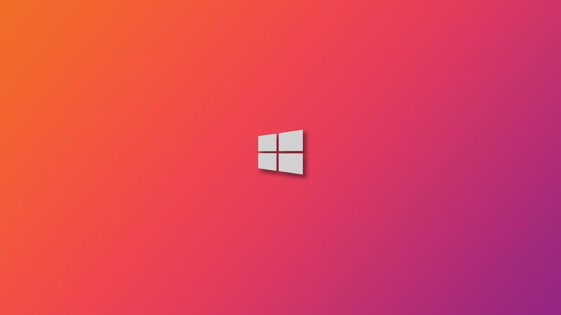 Windows Logo on Gradient — Orange, Calm, Minimalist