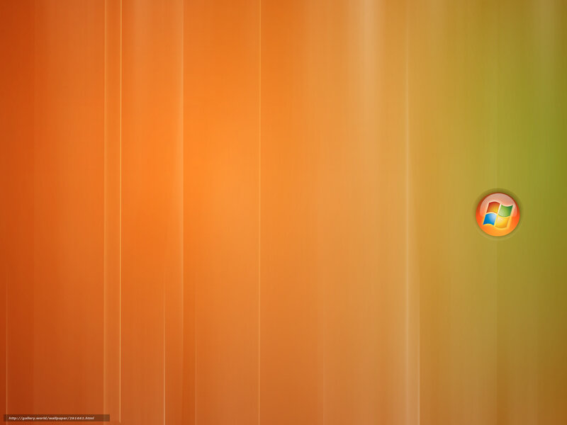 Windows Logo on Gradient — Orange, Calm