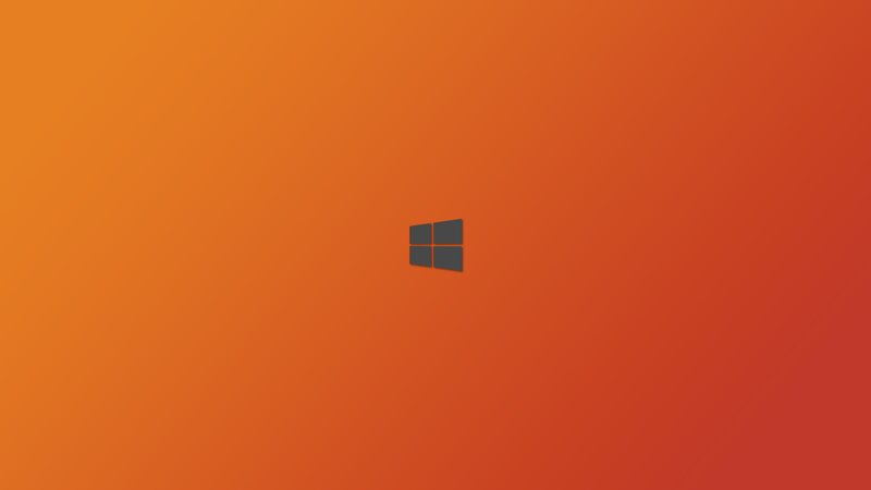 Windows Logo on Gradient — Orange, Neutral