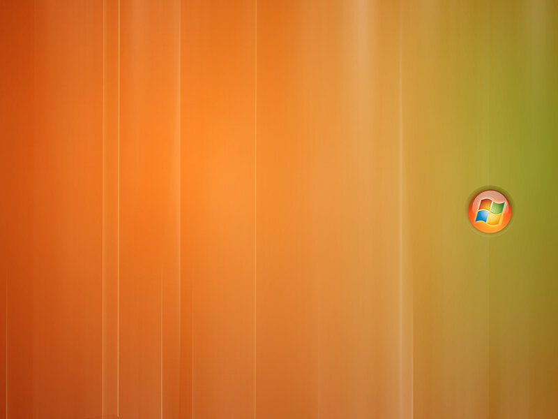 Windows Logo on Gradient — Orange