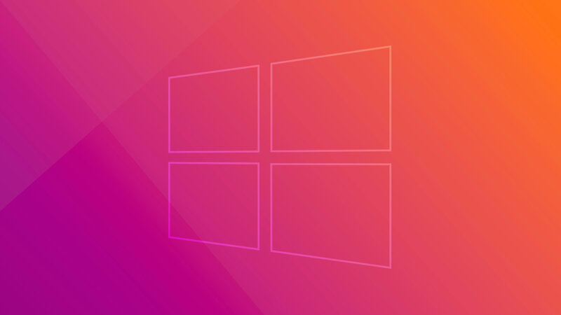 Windows Logo on Gradient — Pink, Vibrant