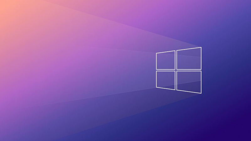 Windows Logo on Gradient — Purple, Calm, Digital Art