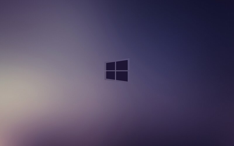 Windows Logo on Gradient — Purple, Calm, Minimalist