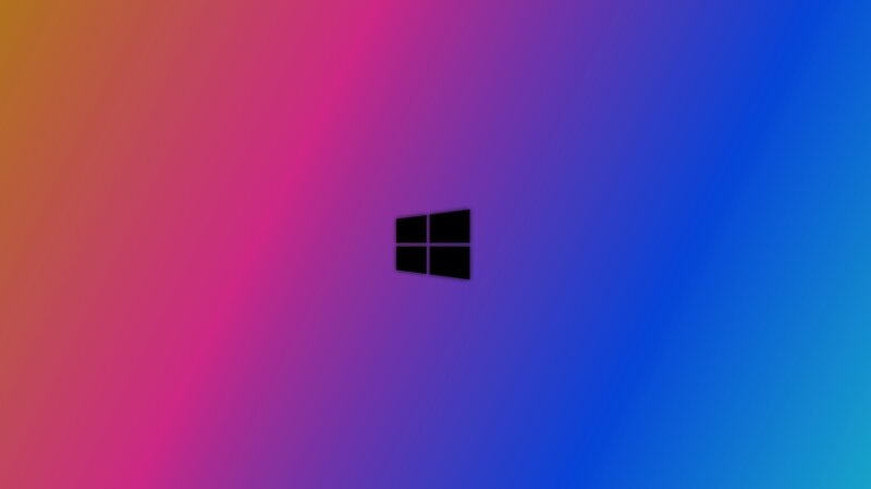 Windows Logo on Gradient — Purple, Calm