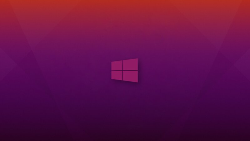 Windows Logo on Gradient — Purple, Minimalist, Digital Art