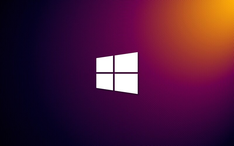 Windows Logo on Gradient — Purple, Modern
