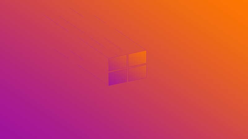 Windows Logo on Gradient — Purple, Modern, Vector Art