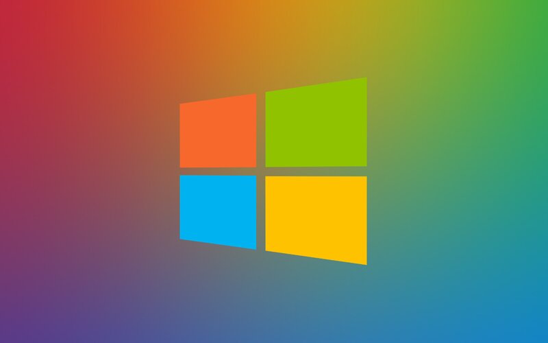 Windows Logo on Gradient — Red