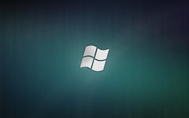 Windows Logo on Gradient — Teal