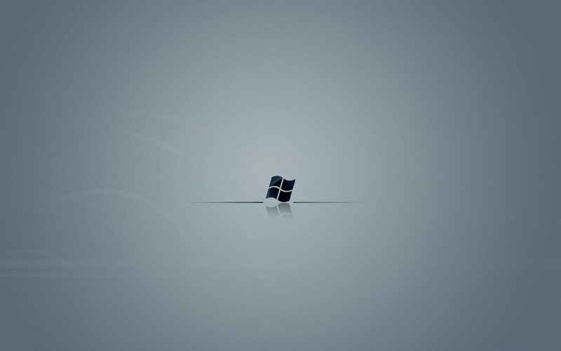 Windows logo on gray background
