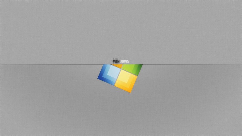 Windows Logo on Gray — Neutral, Digital Art, Text