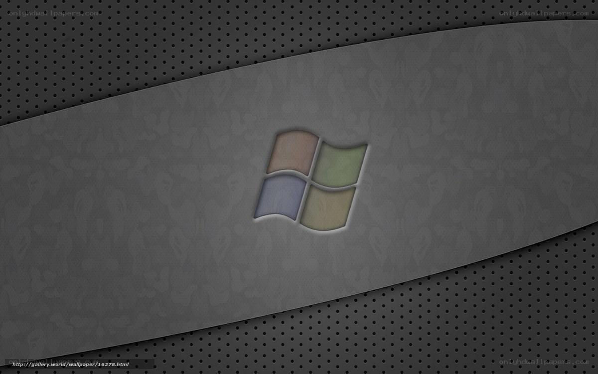 Windows logo on gray panel