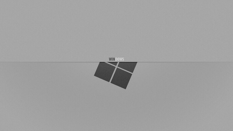 Windows Logo on Gray Surface