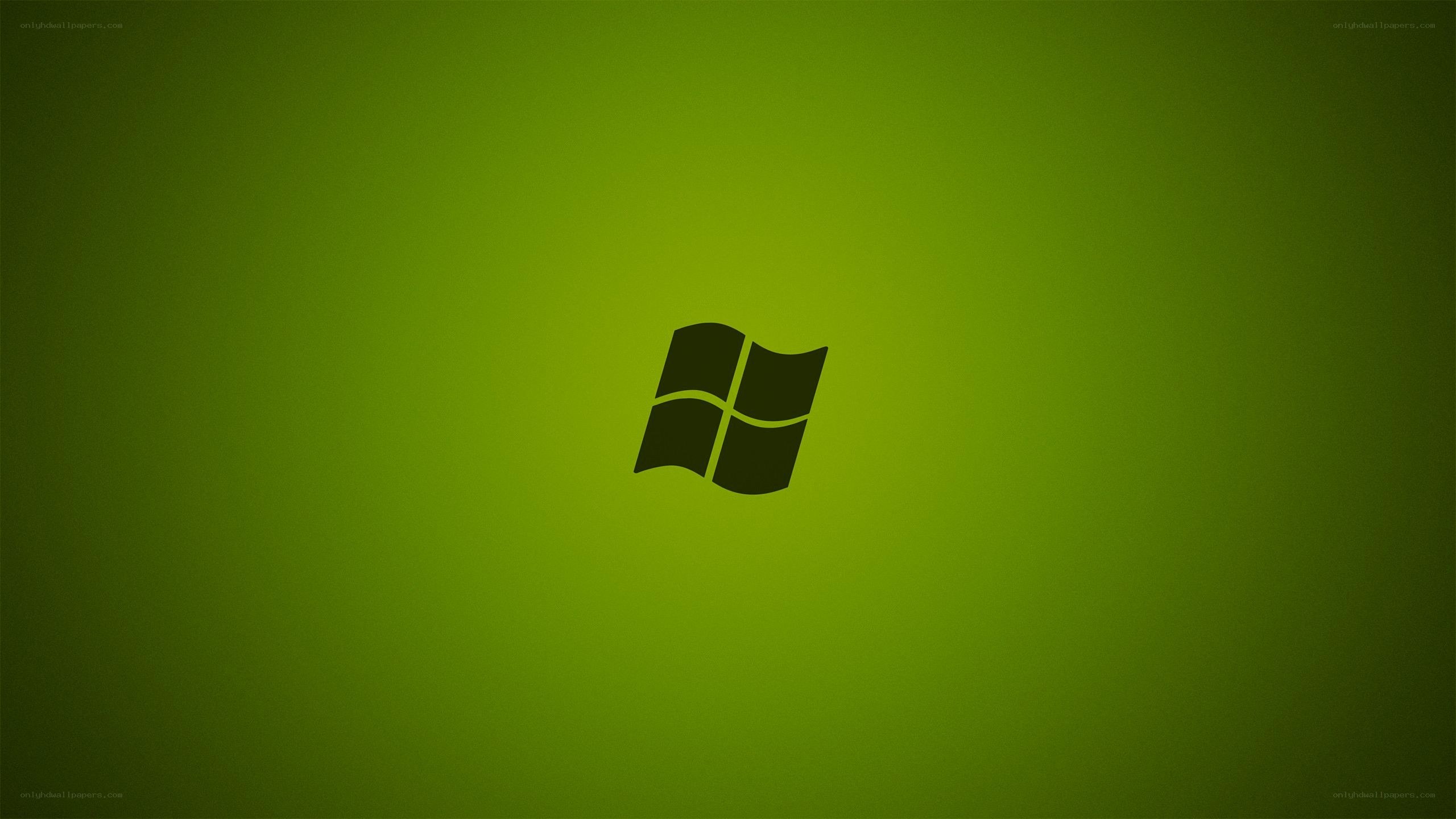 Windows logo on green background